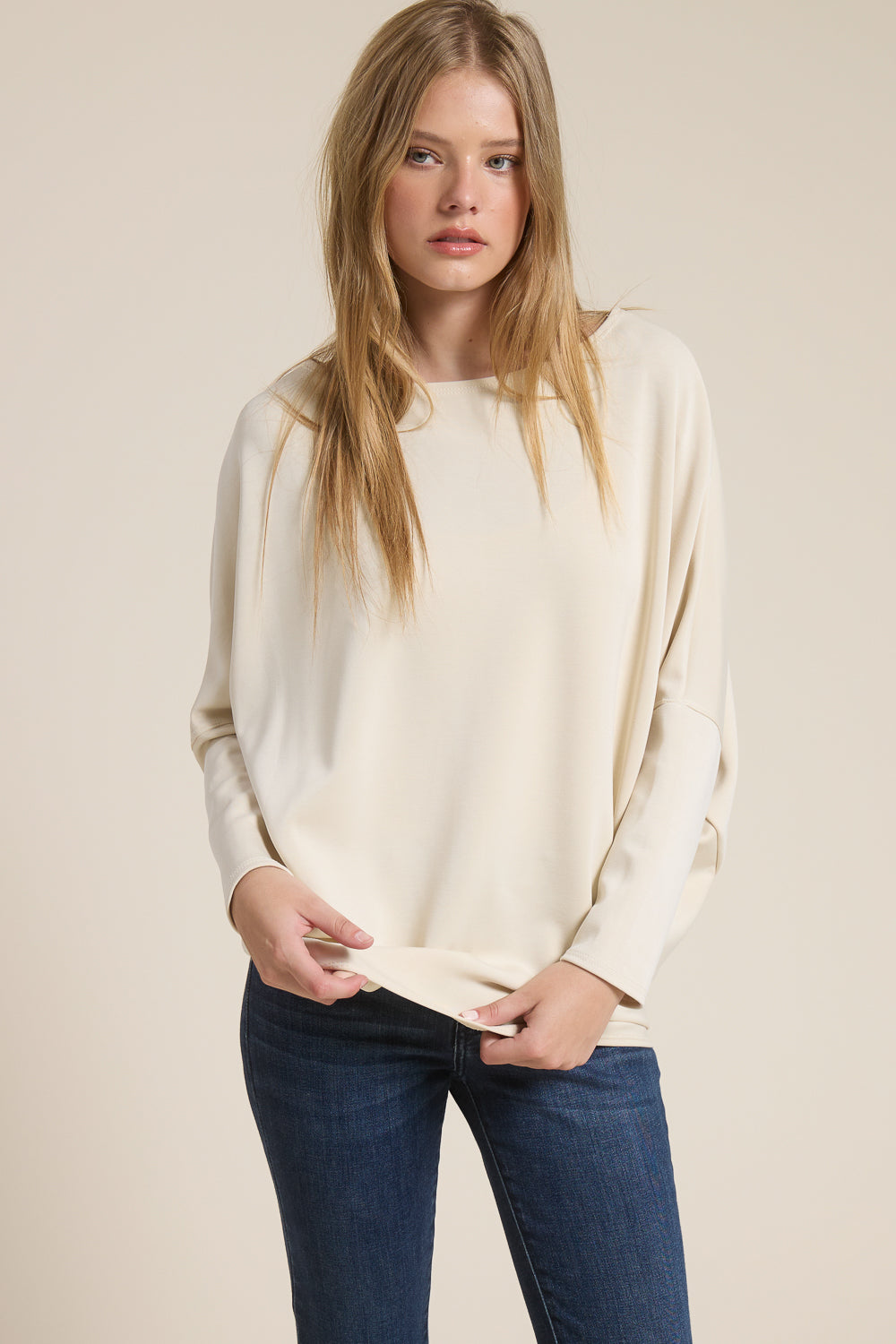 Scuba Boatneck LONG Sleeve Dolman top-6 NEW colors