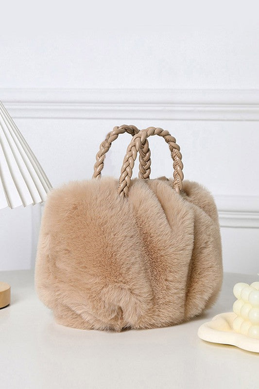 Faux Fur Cross Body Purse / 3 colors