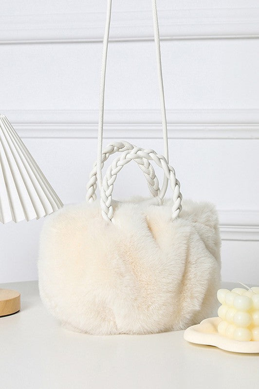 Faux Fur Cross Body Purse / 3 colors
