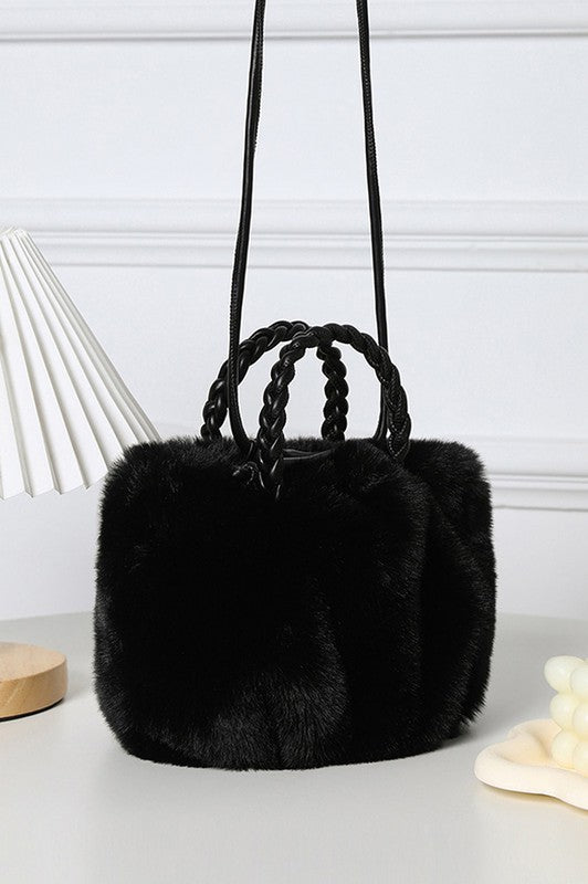 Faux Fur Cross Body Purse / 3 colors