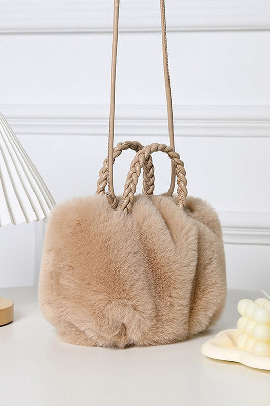 Faux Fur Cross Body Purse / 3 colors