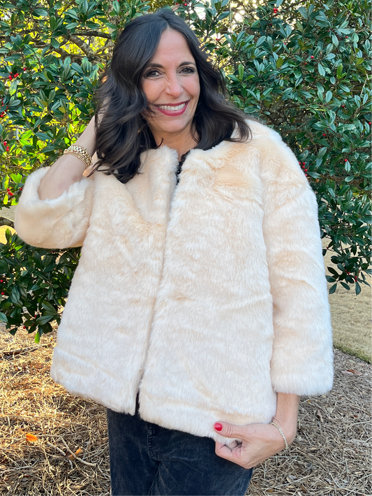 Roxy Cream Fur Jacket