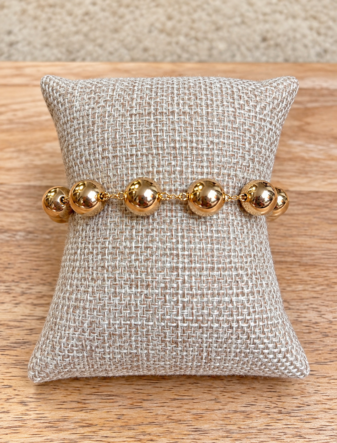 Metallic Ball Bead Magnetic Bracelet / 3 colors