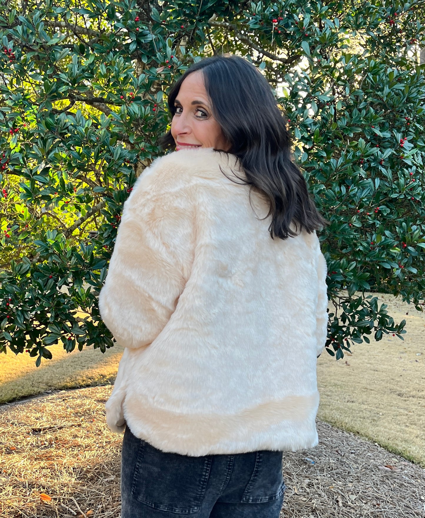 Roxy Cream Fur Jacket