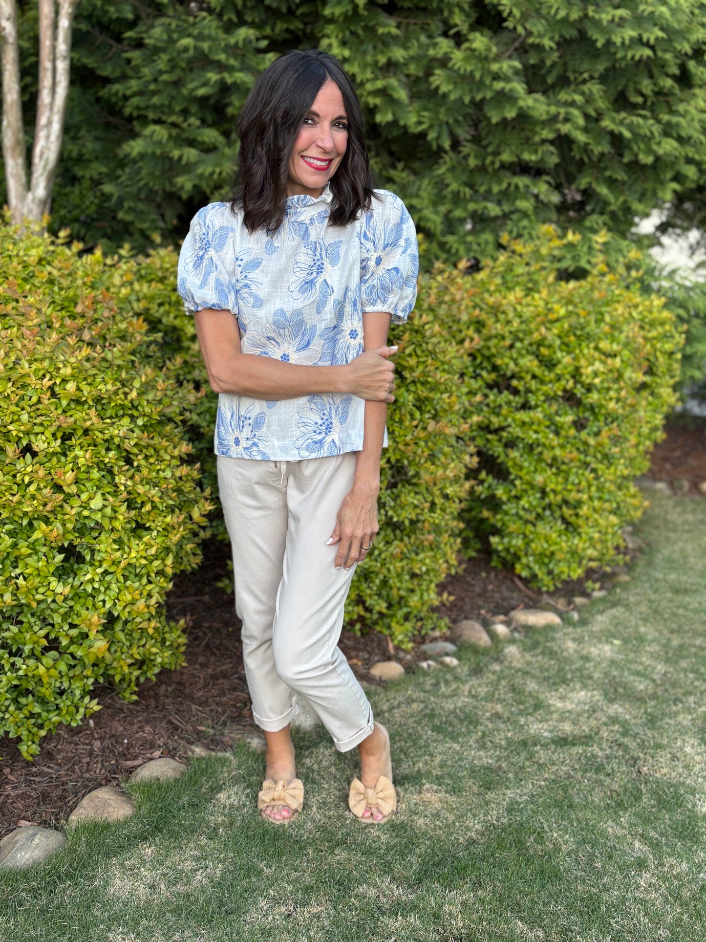 Chic Floral Embroidered Top