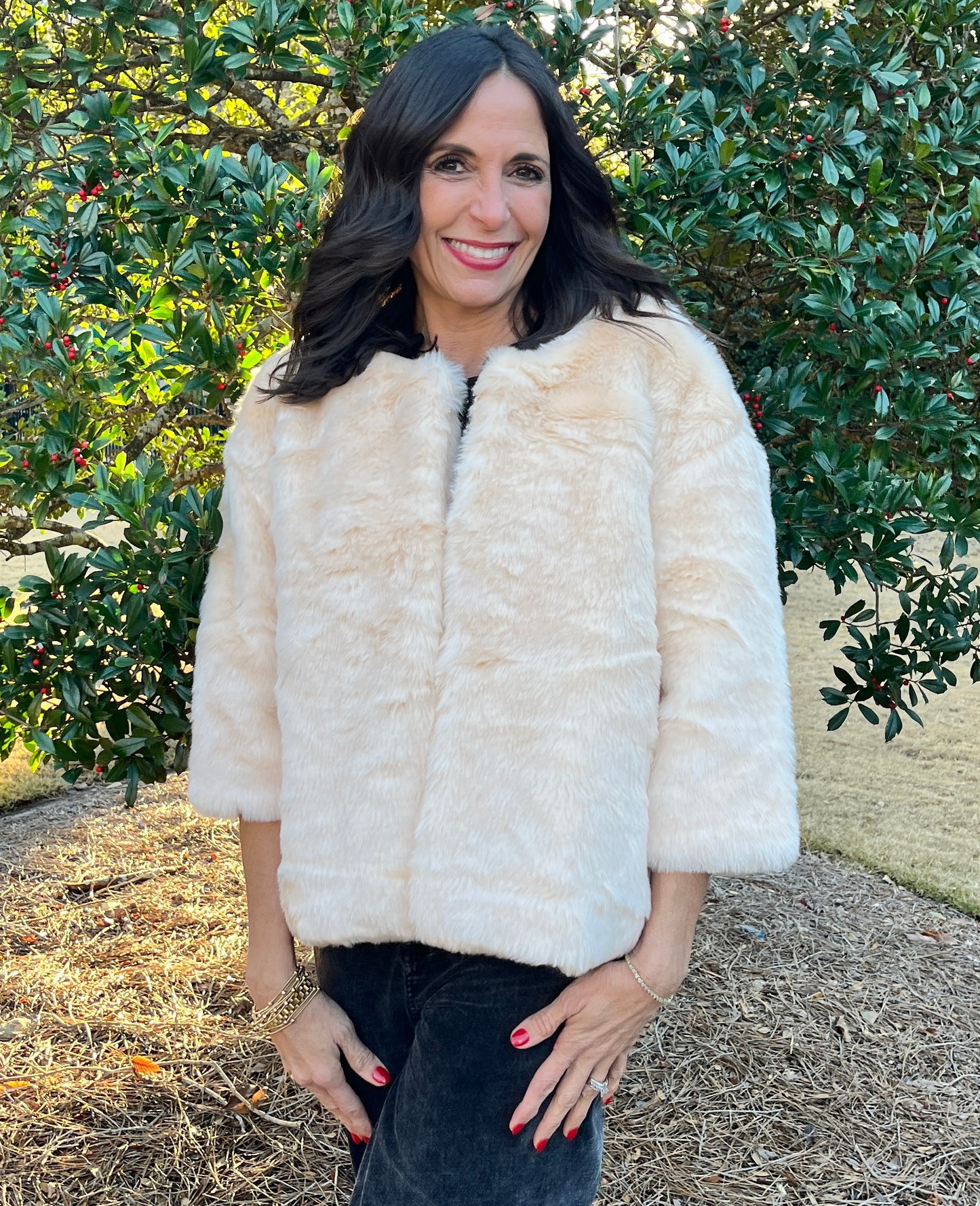 Roxy Cream Fur Jacket
