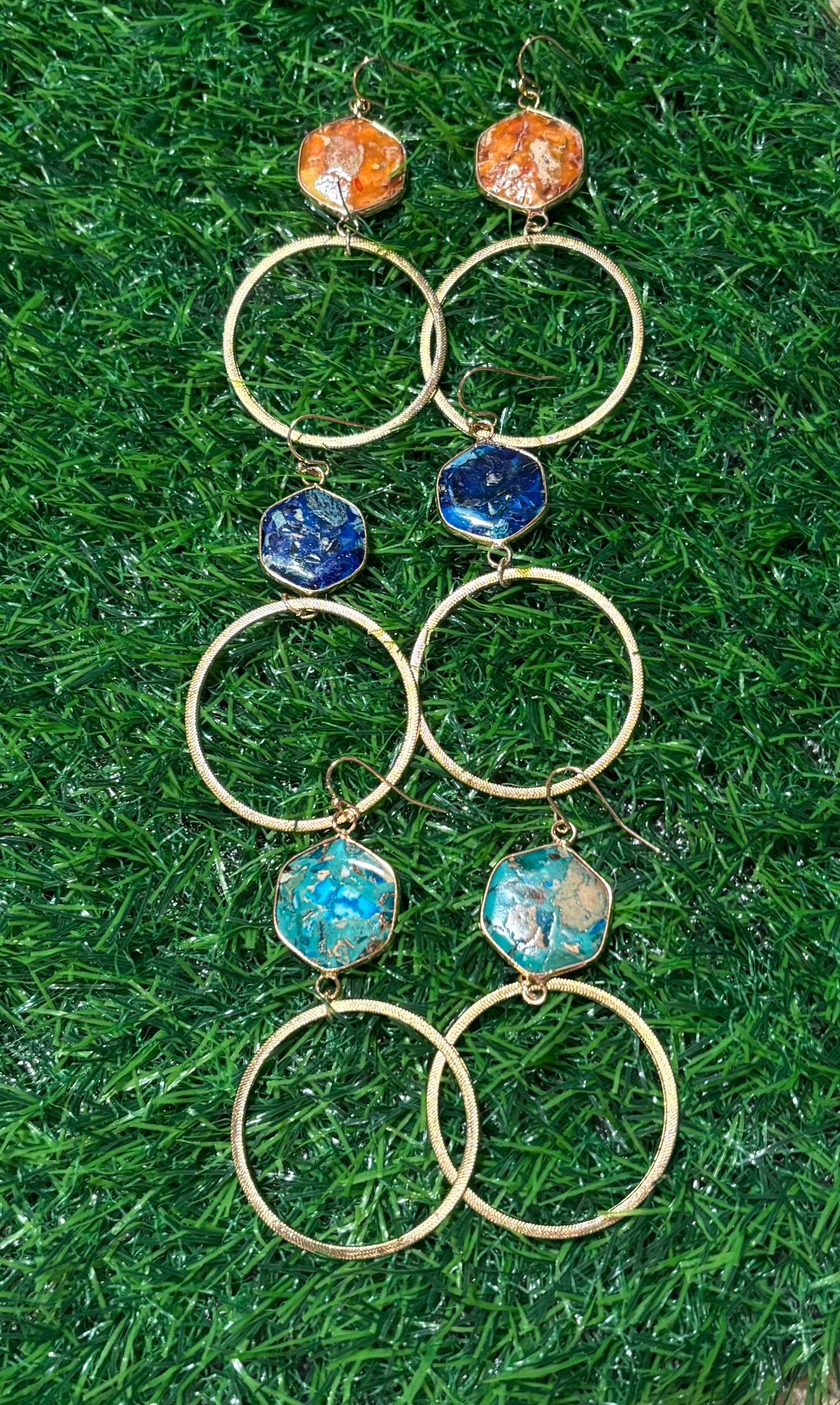 Janet Stone Dangle Earring 3 colors