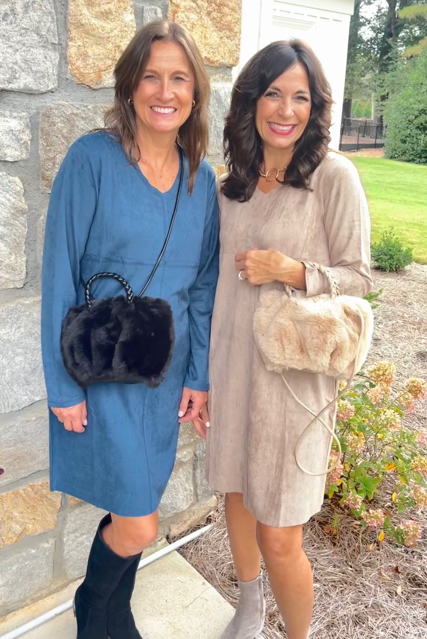 Aurora Suede Long Sleeve Dress / 6 colors