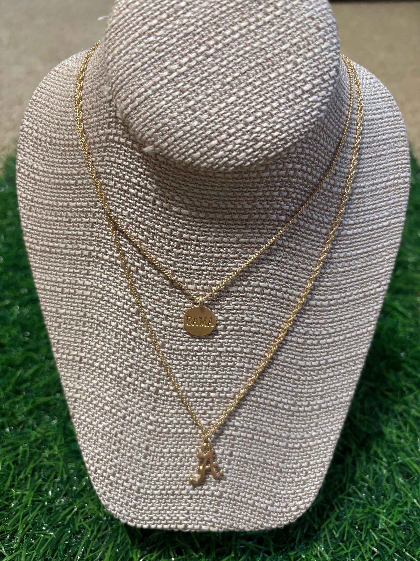Gold Collegiate Logo Necklace