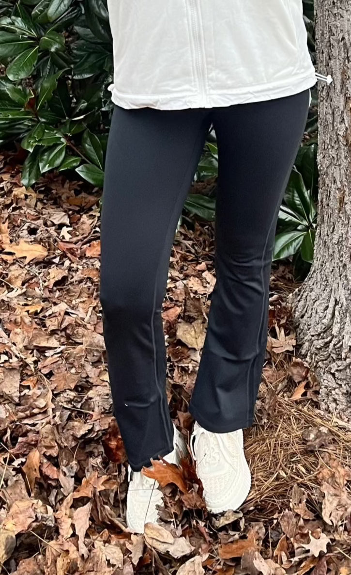 Flare Swoop Back Highwaisted Leggings
