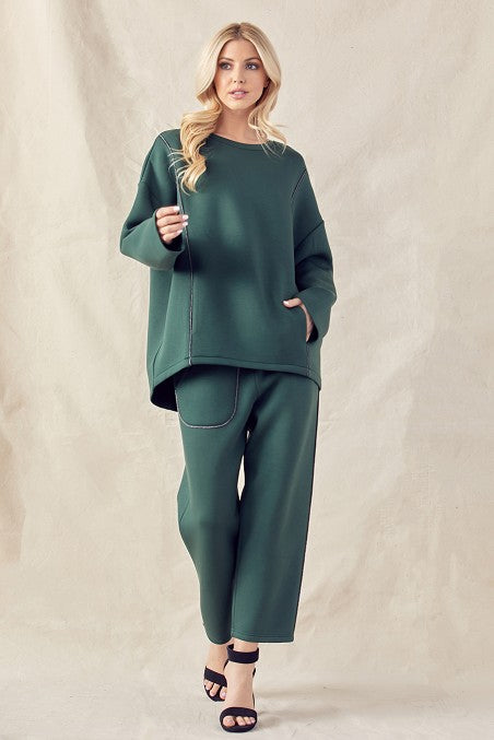 Keller French Scuba Knit Pant Set / 2 colors