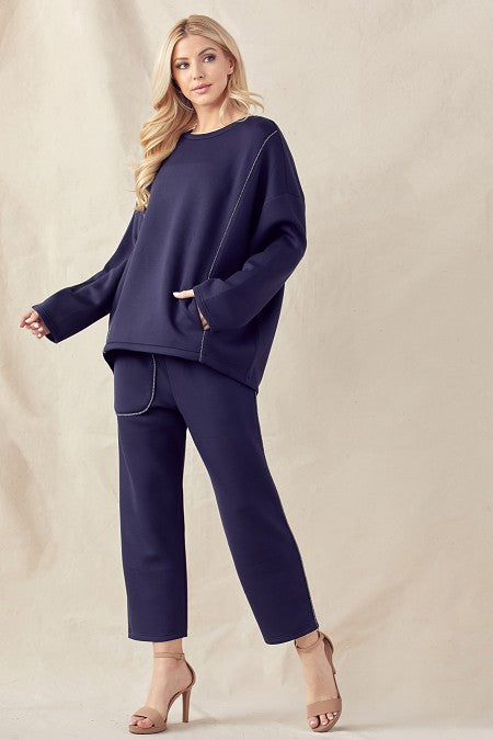 Keller French Scuba Knit Pant Set / 2 colors