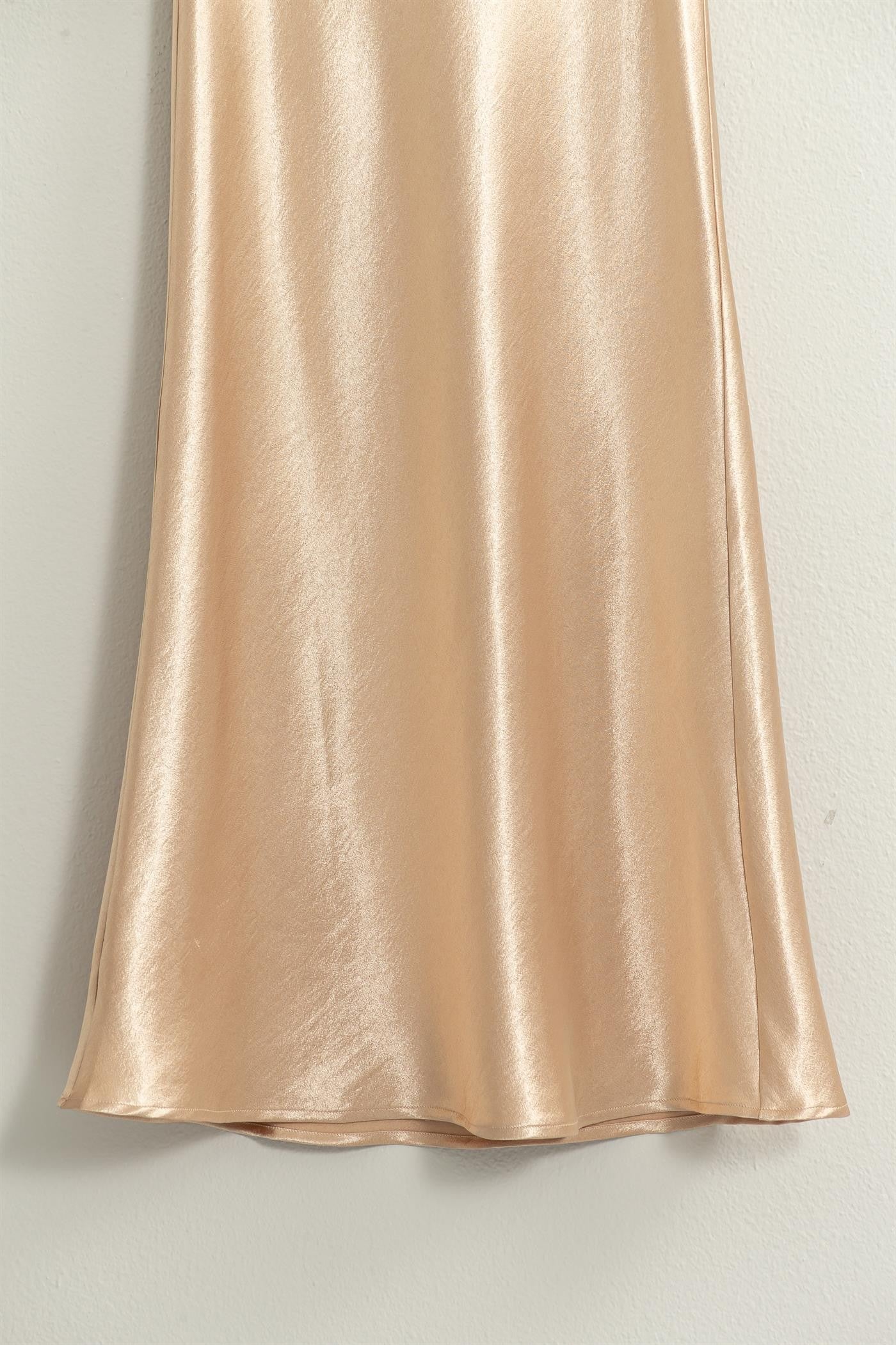 High Waisted Satin Midi Skirt / 3 colors