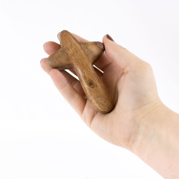 Acacia Wooden Hand Cross