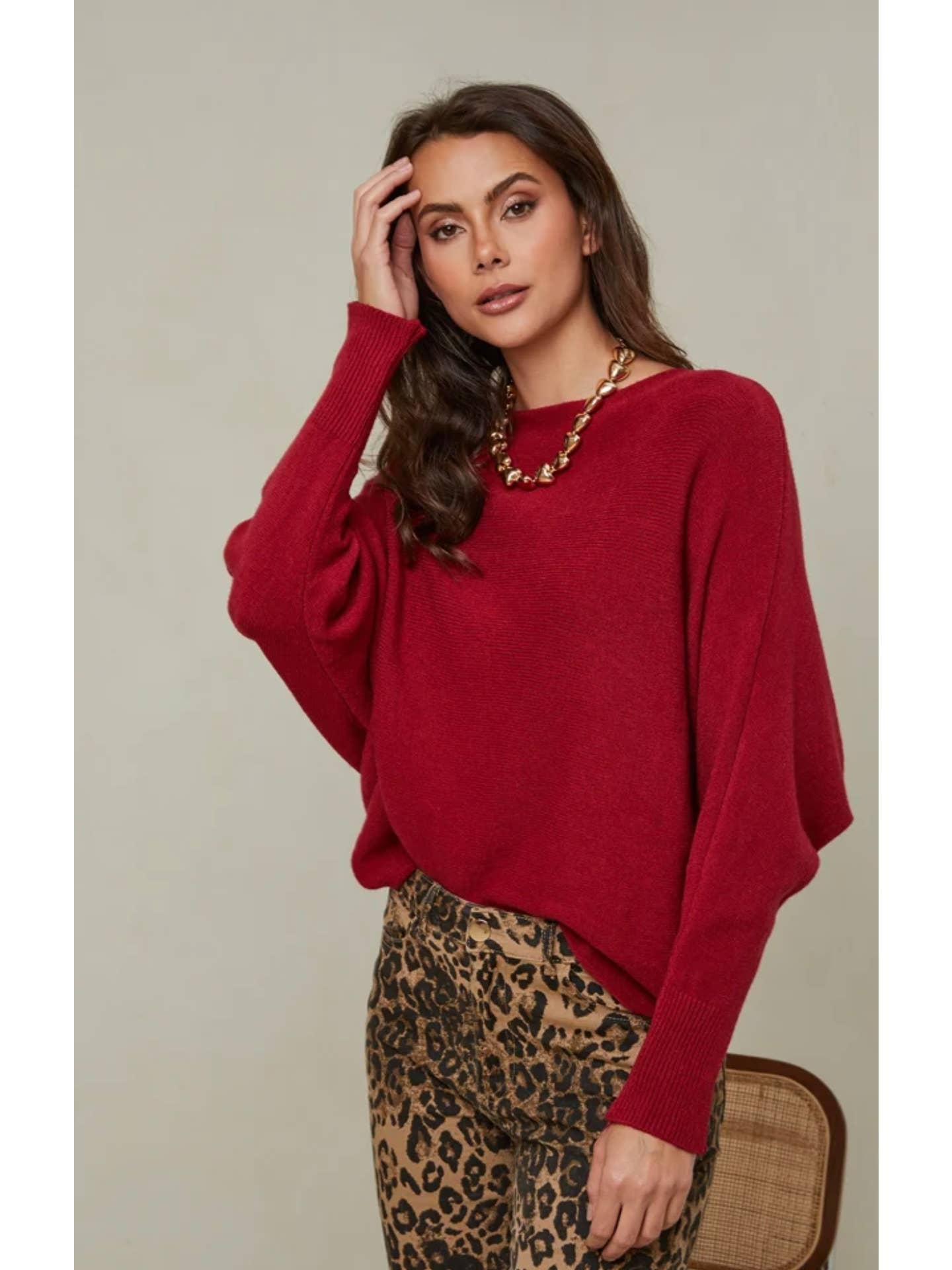Dolman Sleeve Cashmere Blend Sweater / 8 colors