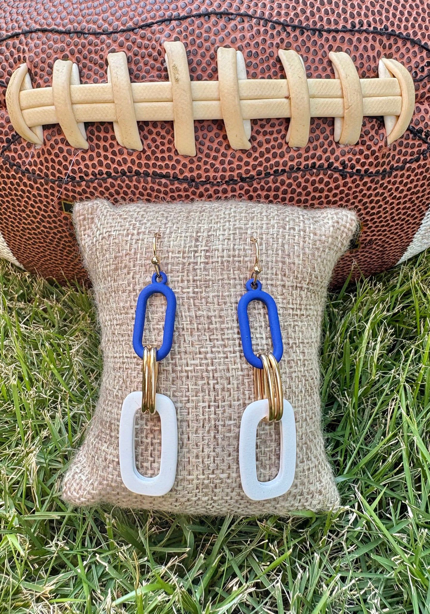 Double Oval Drop Team earrings
