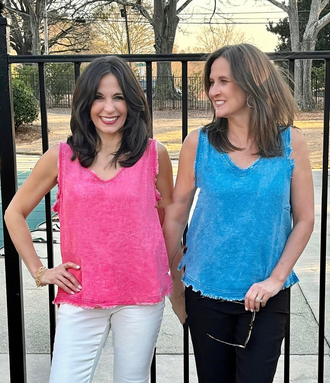Washed Linen V Neck Top / 3 colors