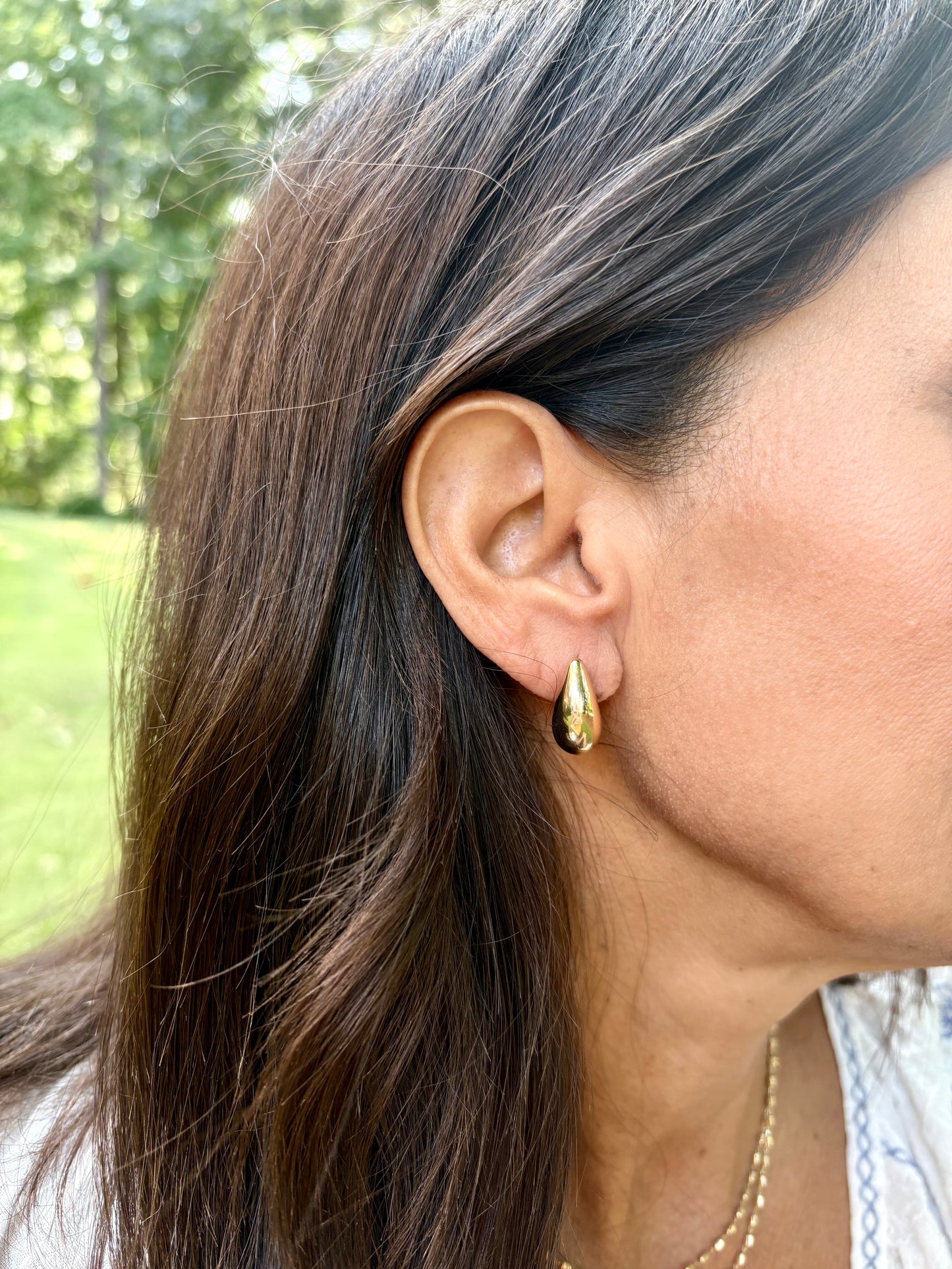 Shiny 1 inch Hoops / Gold or Silver