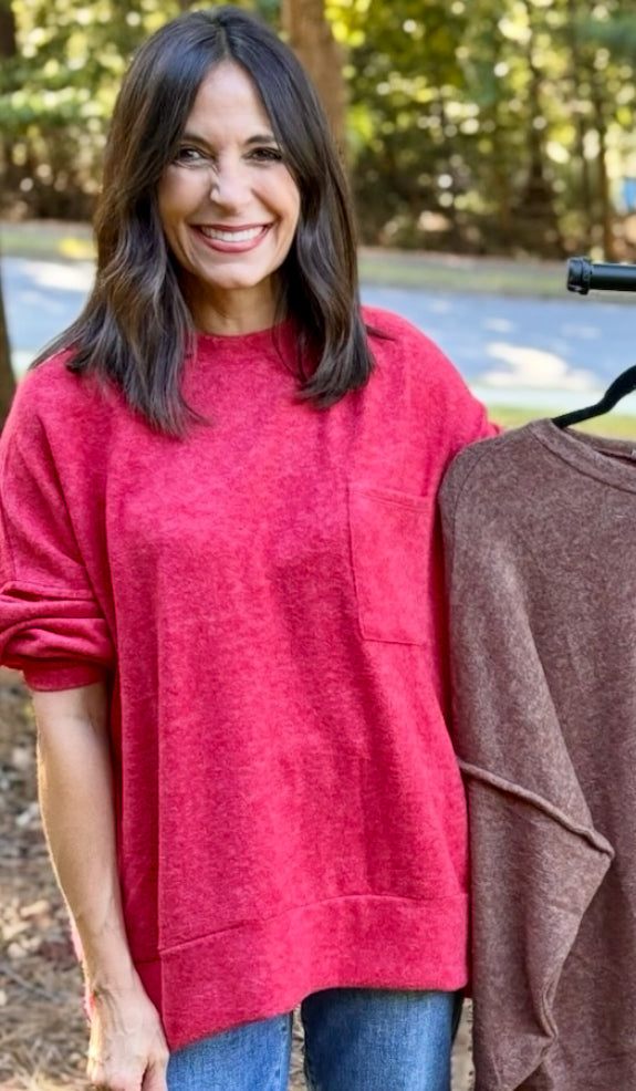 Dropped Shoulder Oversized Sweater / 4 colors