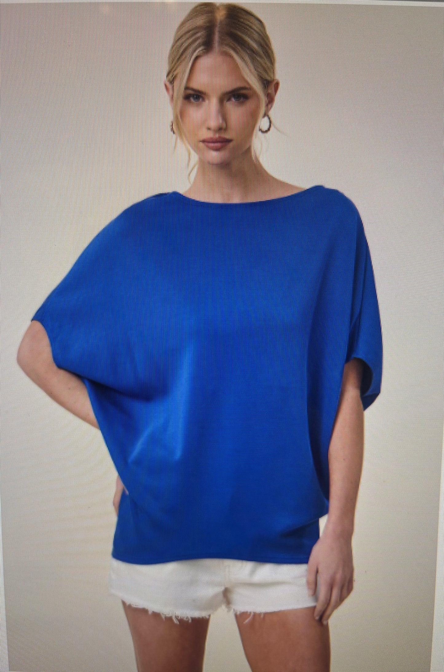 Short Sleeve Dolman Scuba Top