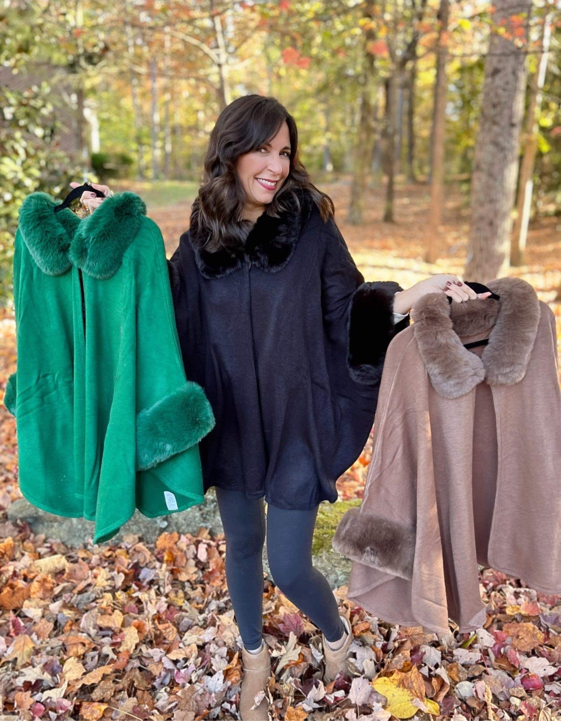 Mocha Faux Fur Solid Sweater Coat