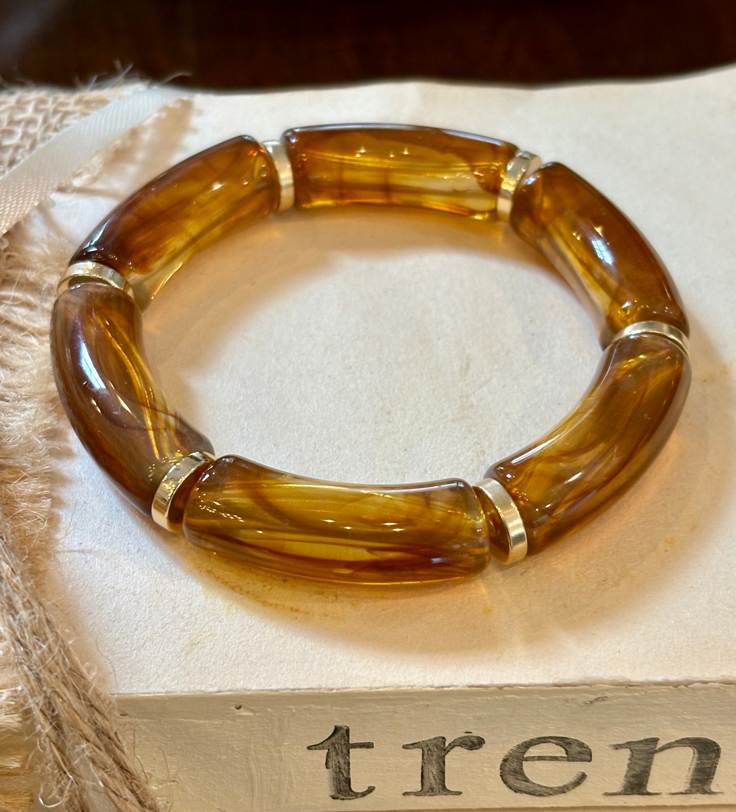 Topaz Acrylic stetch Bracelets / 3 styles