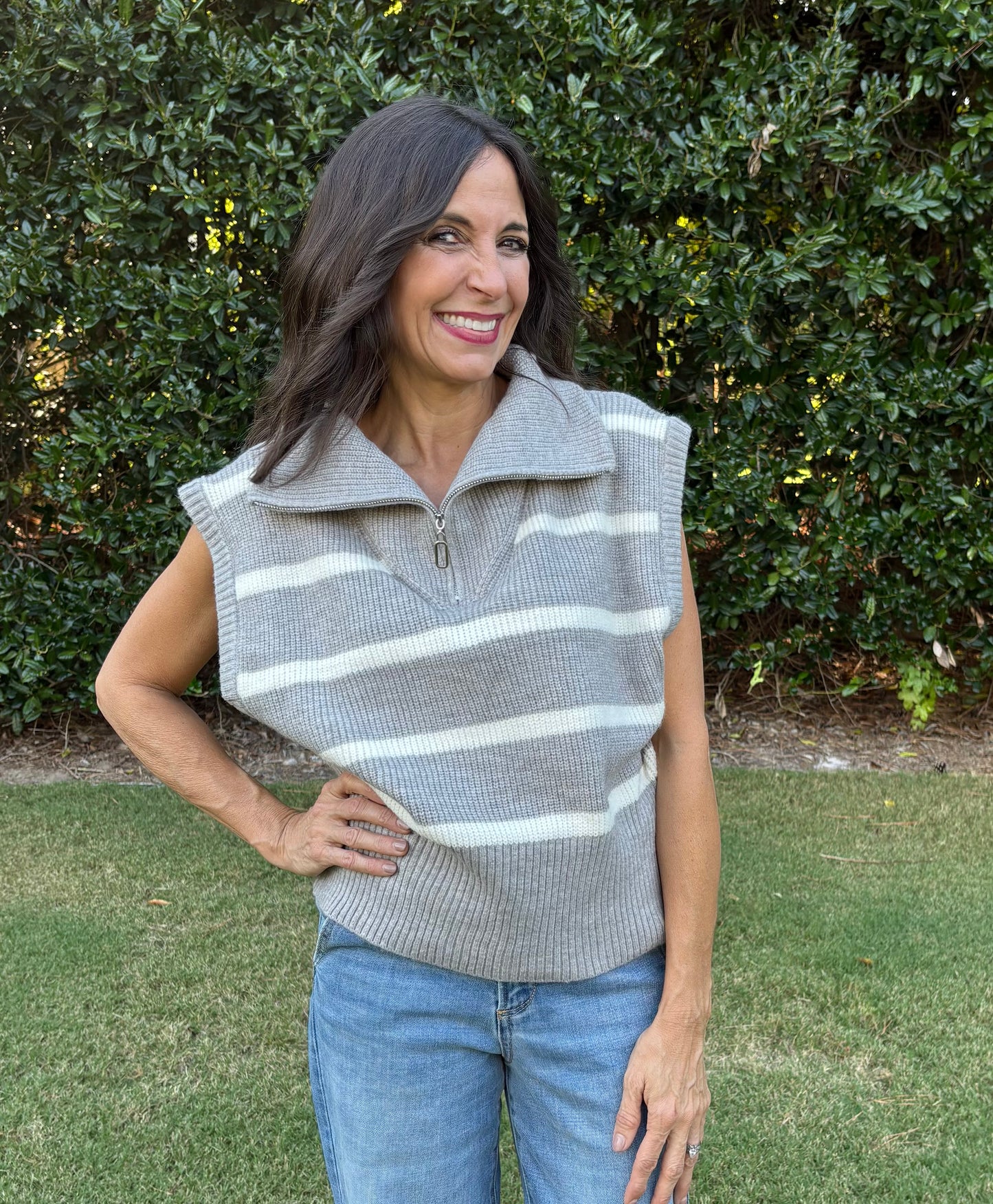 Wing Collar Relaxed Fit Sweater