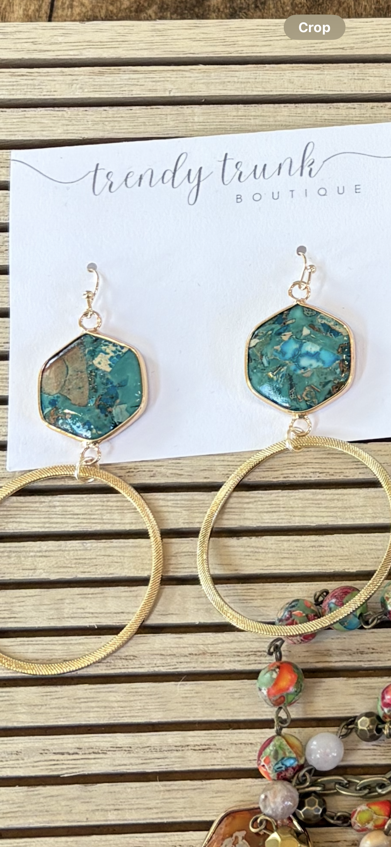 Janet Stone Dangle Earring 3 colors