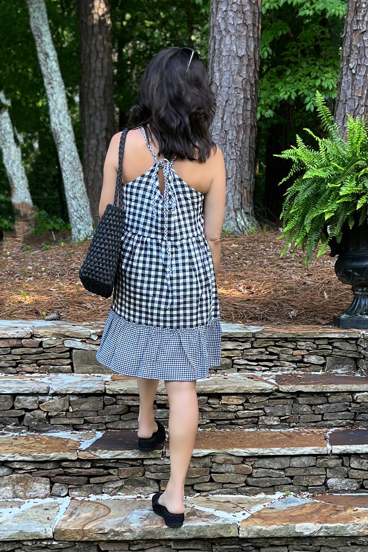 Black and White Gingham Dress