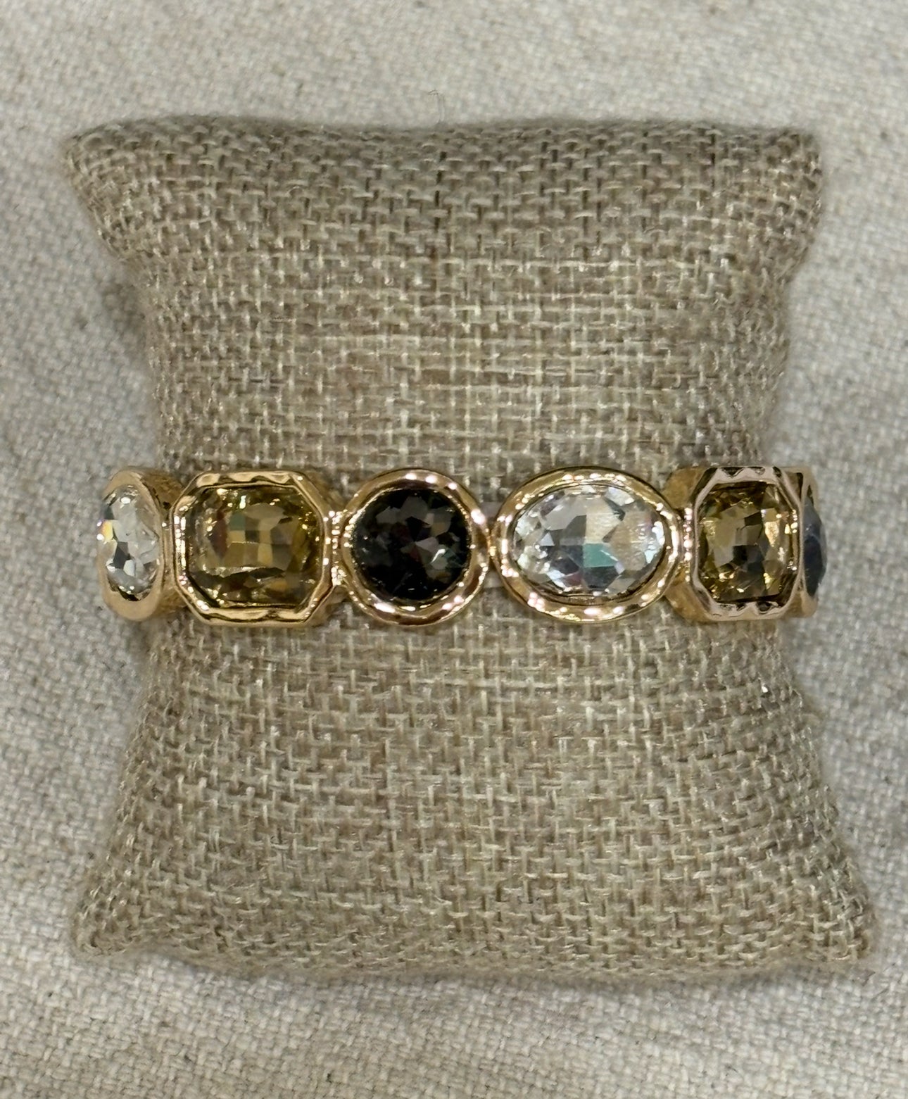 Gold Gemstone Stretch Bracelet