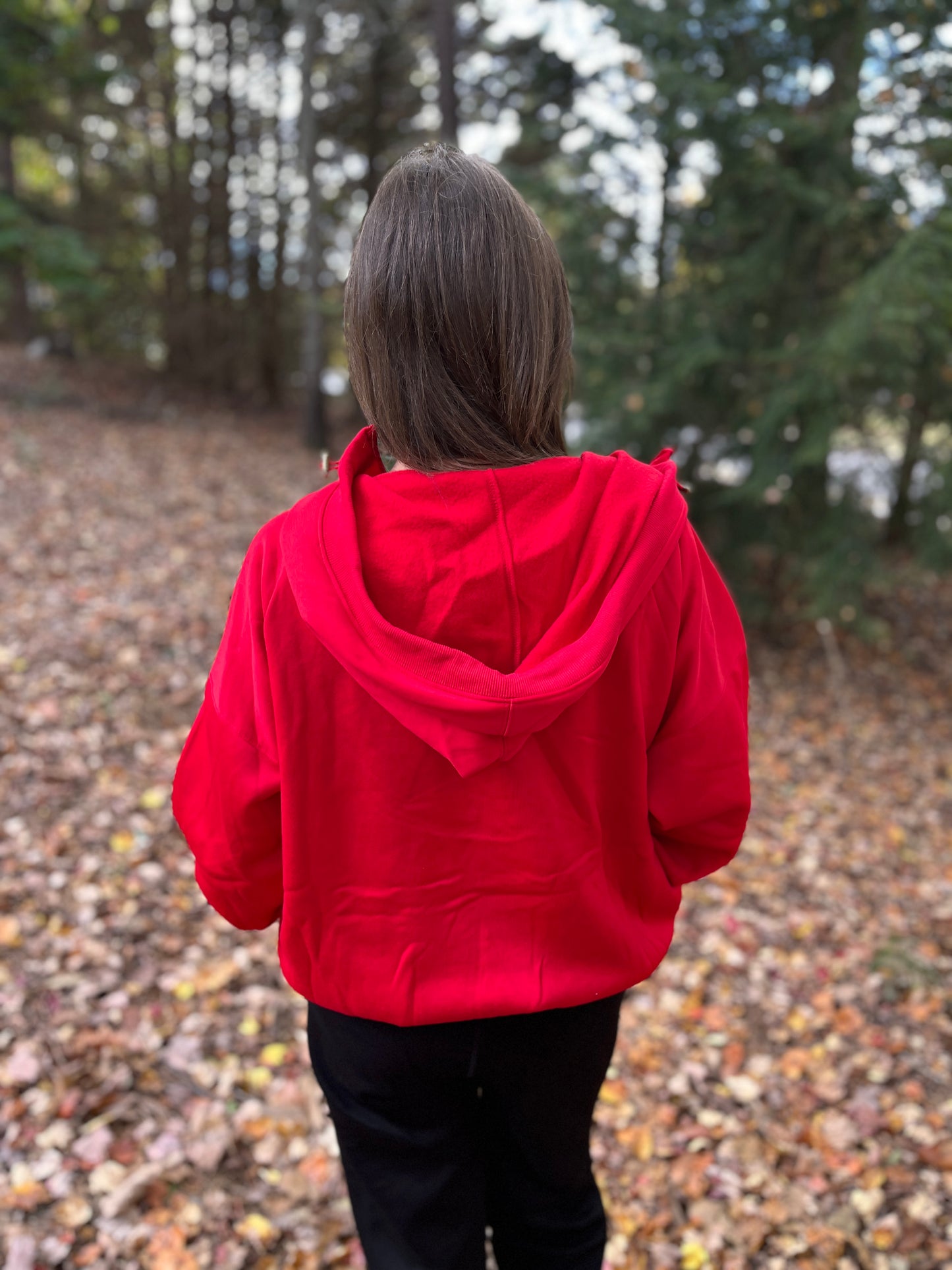 MULTI MERRY Tinsel Lettering Hoodie Fleece Sweatshirt