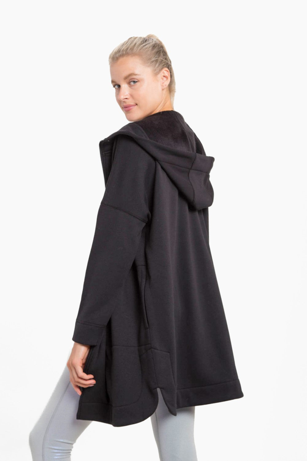 Cozy-up Long Line Hooded Jacket / 2 colors