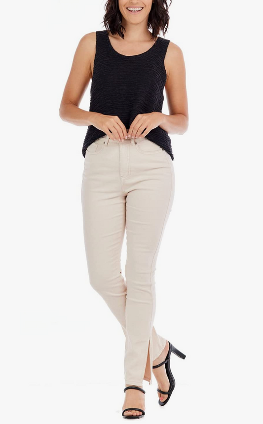 Mud Pie Yorker Side Slit Jean - Pale BLUSH