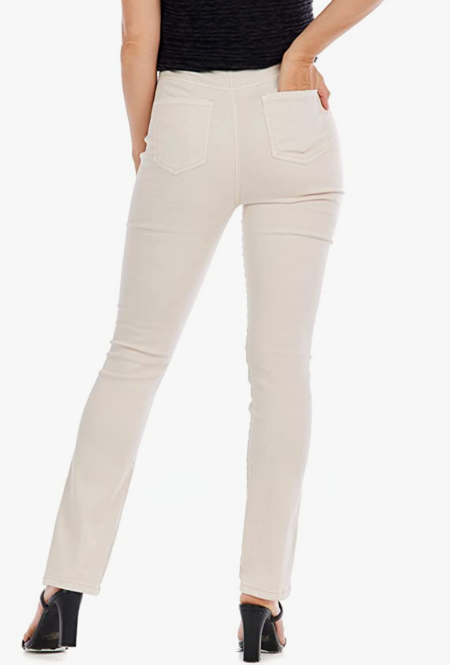 Mud Pie Yorker Side Slit Jean - Pale BLUSH