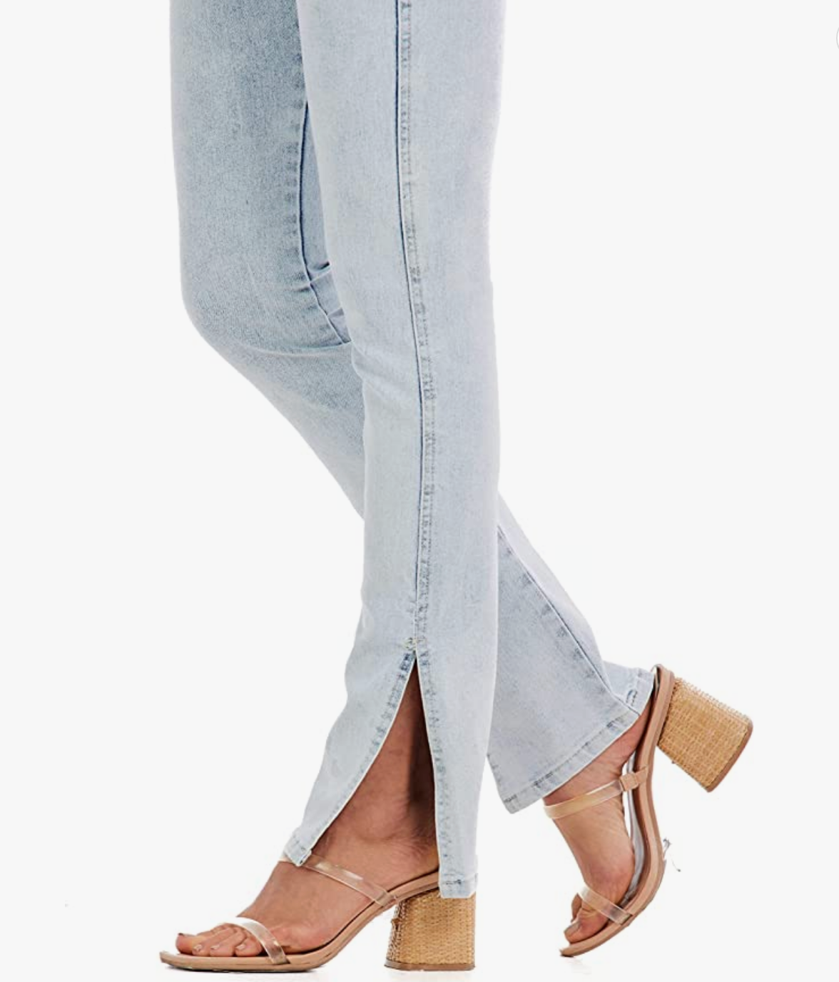 Mud Pie Yorker Side Slit Jean - Light Denim