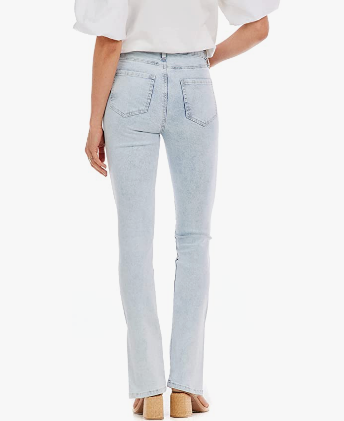 Mud Pie Yorker Side Slit Jean - Light Denim