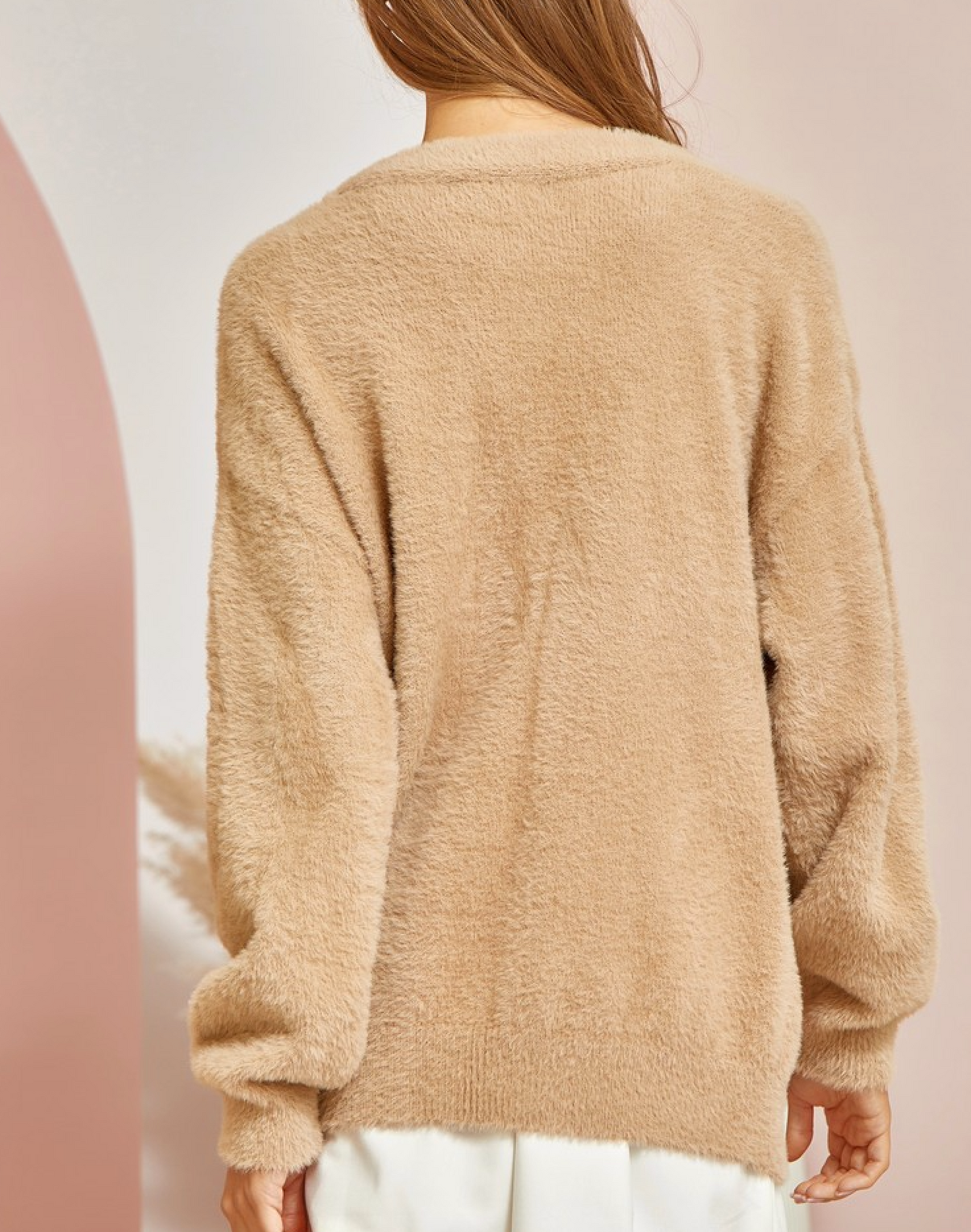 Mocha Fuzzy Cardigan