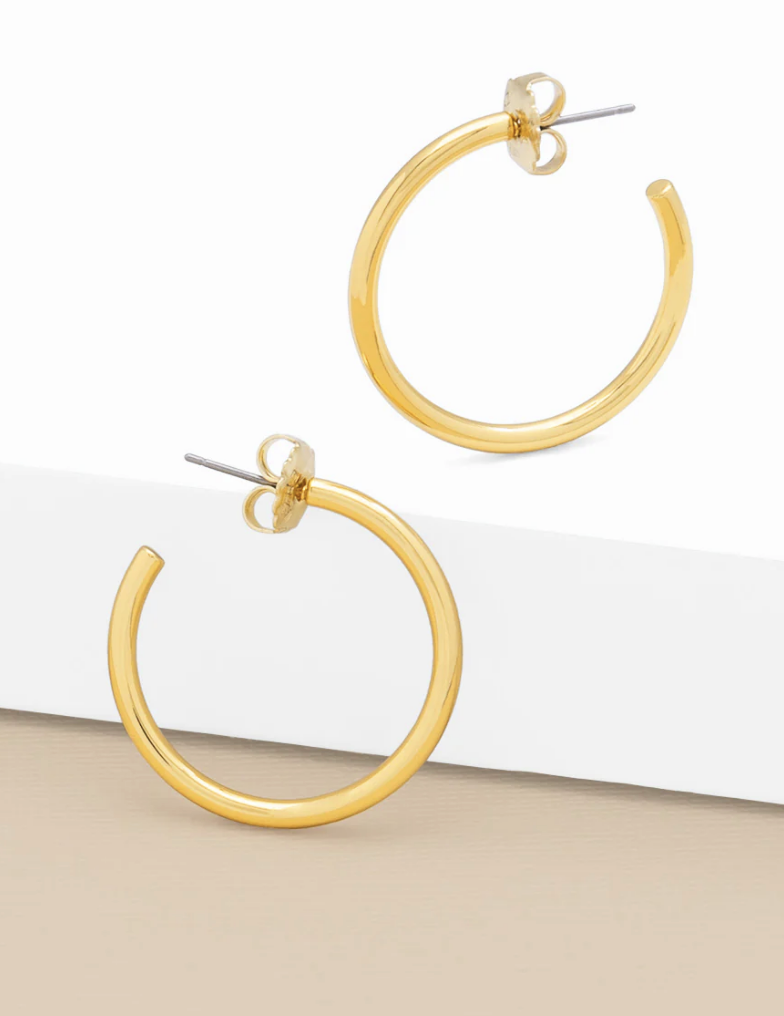Small Thin Hoop Earrings / 3 colors