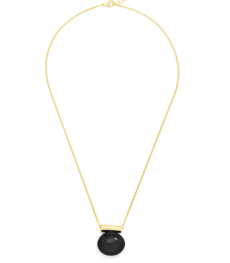Glistening Pebble Charm Gold Necklace - 4 colors