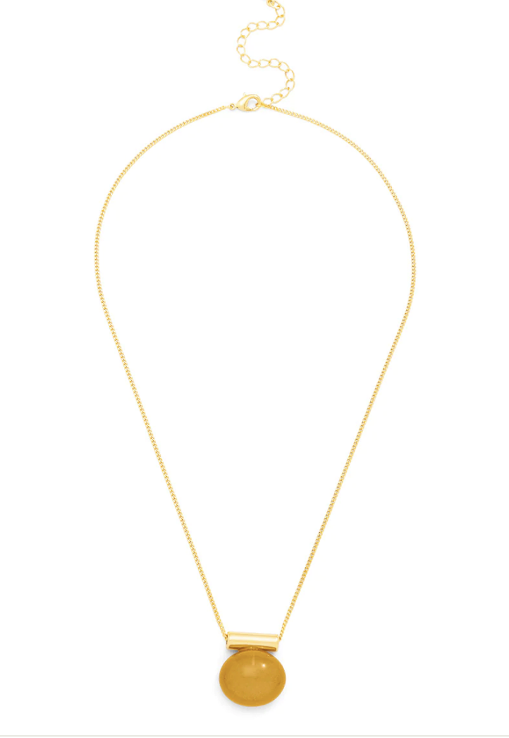 Glistening Pebble Charm Gold Necklace - 4 colors