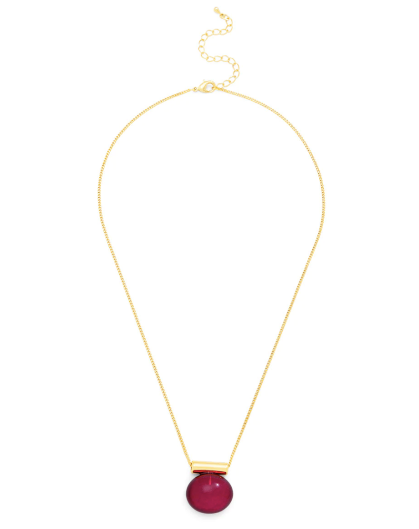 Glistening Pebble Charm Gold Necklace - 4 colors