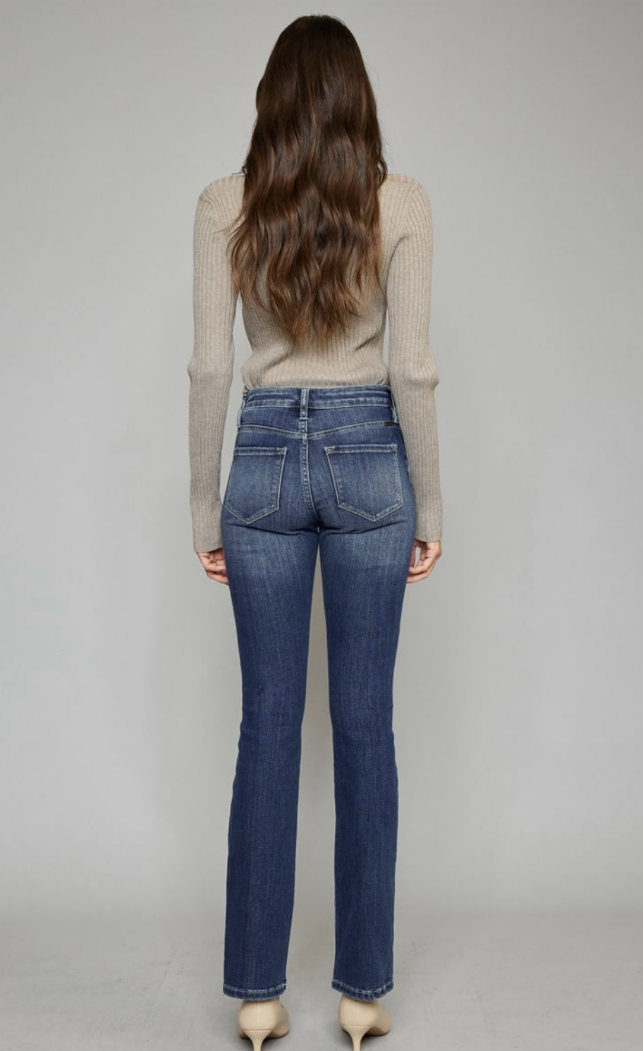 KanCan High Rise STONE WASHED Skinny Bootcut (3M)