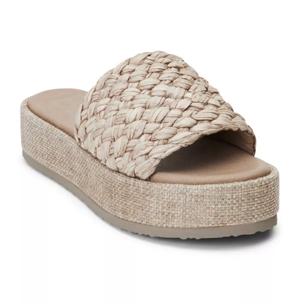 Taupe Beach Matisse Cairo Platform Slide