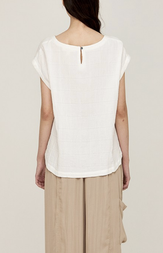 Gingham Cotton Gauze Top / 2 colors
