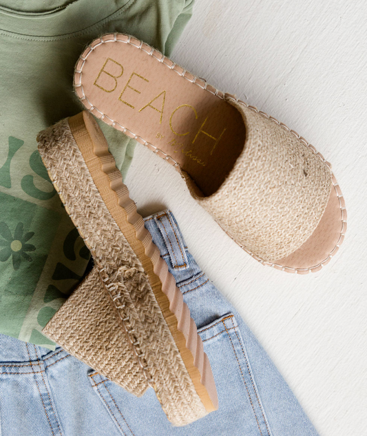 Matisse Del Mar Natural Raffia Slides