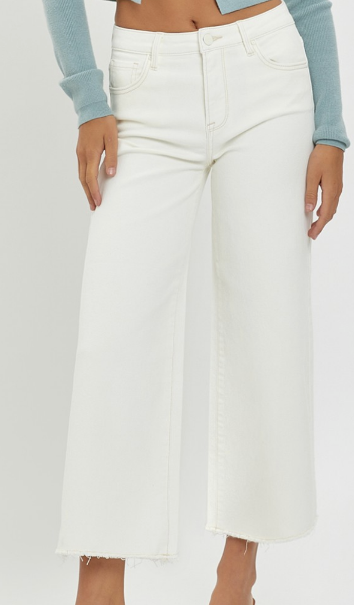 High Rise Tummy Control Winter White Jean
