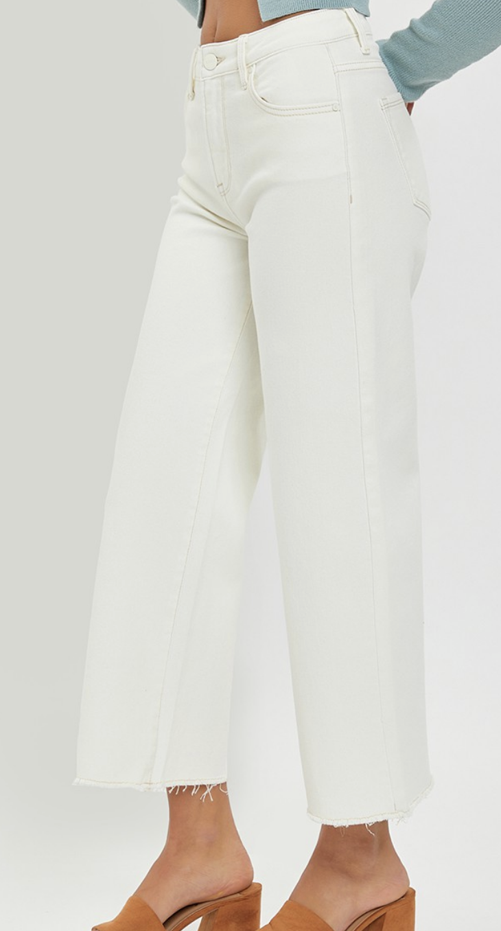 High Rise Tummy Control Winter White Jean