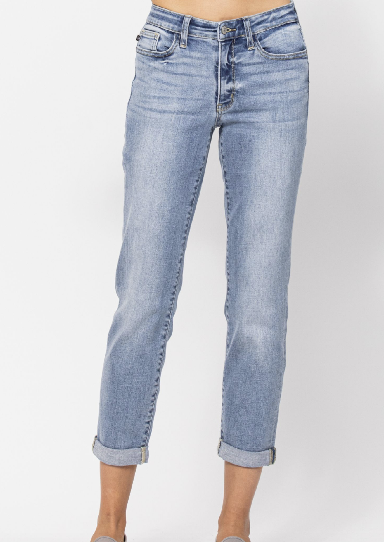 Judy Blue Washed Denim Boyfriend Jean