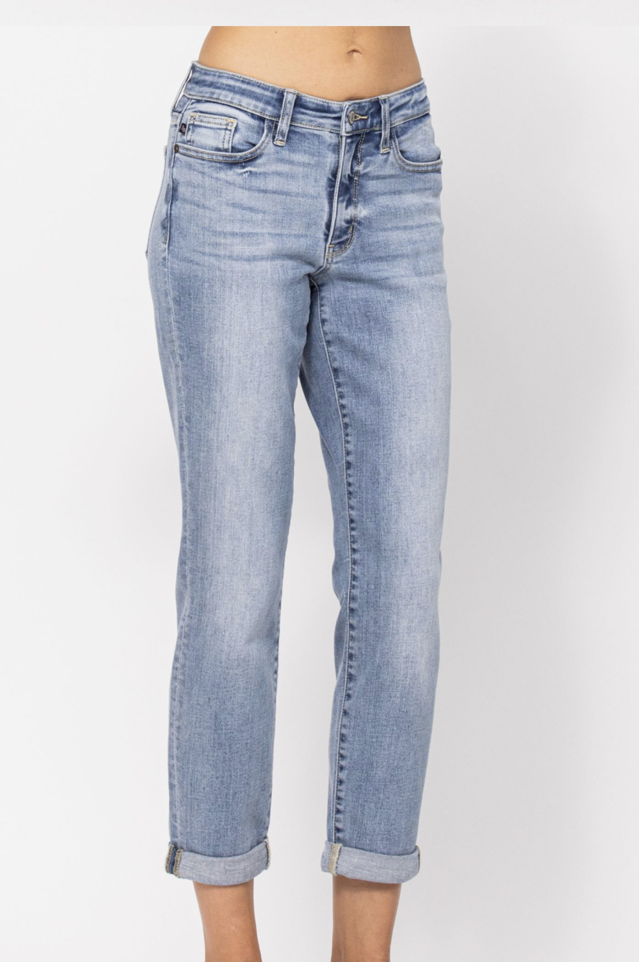 Judy Blue Washed Denim Boyfriend Jean