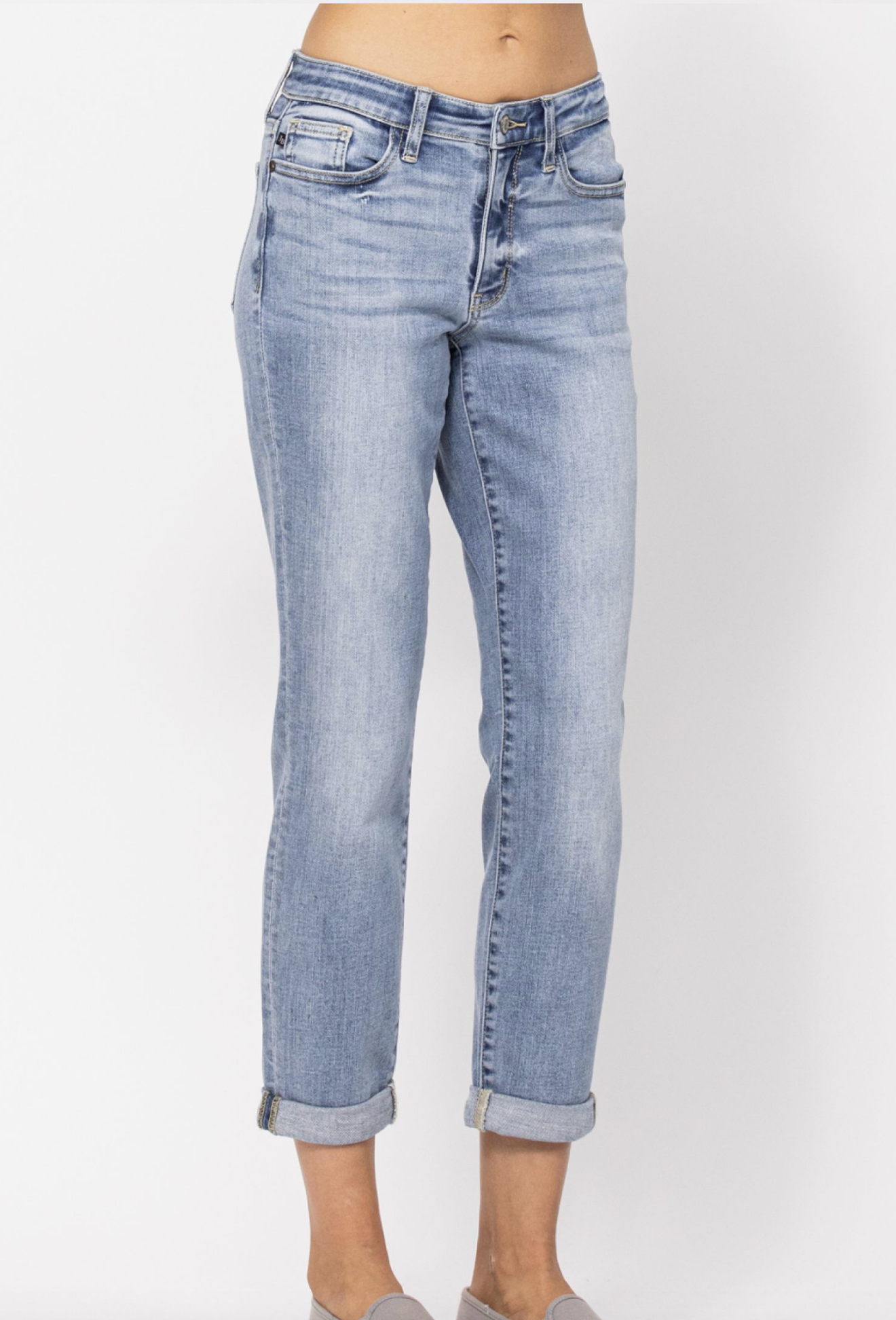 Judy Blue Washed Denim Boyfriend Jean